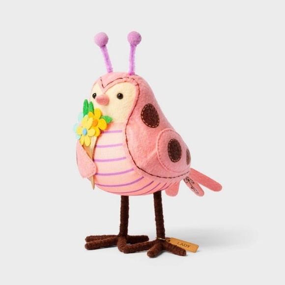 Featherly Friends Lady the Ladybug Fabric Bird - Picture 1 of 11
